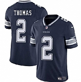 Men & Women & Youth Dallas Cowboys #2 Juanyeh Thomas Navy 2025 Vapor Untouchable Limited Stitched Jersey,baseball caps,new era cap wholesale,wholesale hats